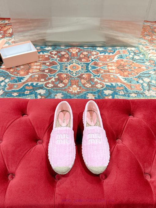 Miumiu 2024 new casual shoes fisherman shoesGrass woven shoes with grass woven insole * madegc73fon8 - Image 2