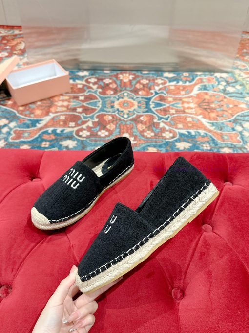 Miumiu 2024 new casual shoes fisherman shoesGrass woven shoes with grass woven insole * madeqiv4m3bb - Image 5