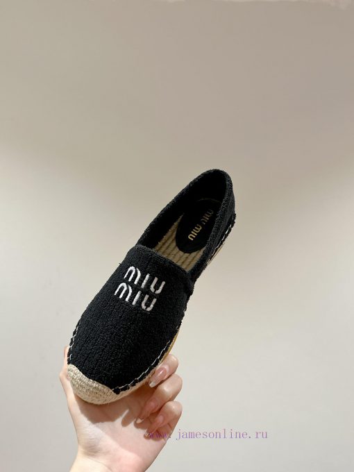 Miumiu 2024 new casual shoes fisherman shoesGrass woven shoes with grass woven insole * madeqiv4m3bb - Image 6