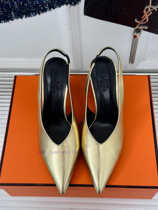 Herm è s/Herm è s Classic High Heel Pointed SandalsExtremely retro design with a strong exotruvqcf15 - Image 5
