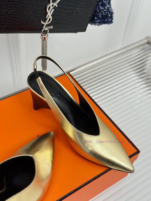 Herm è s/Herm è s Classic High Heel Pointed SandalsExtremely retro design with a strong exotruvqcf15 - Image 6