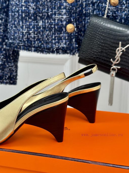 Herm è s/Herm è s Classic High Heel Pointed SandalsExtremely retro design with a strong exotruvqcf15 - Image 7
