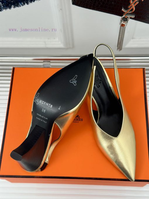Herm è s/Herm è s Classic High Heel Pointed SandalsExtremely retro design with a strong exotruvqcf15 - Image 10