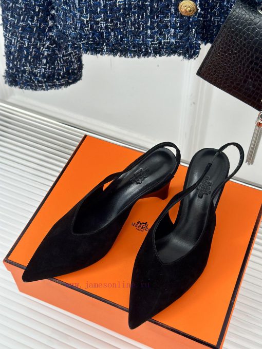 Herm è s/Herm è s Classic High Heel Pointed SandalsExtremely retro design with a strong exotcopvtpmv - Image 3