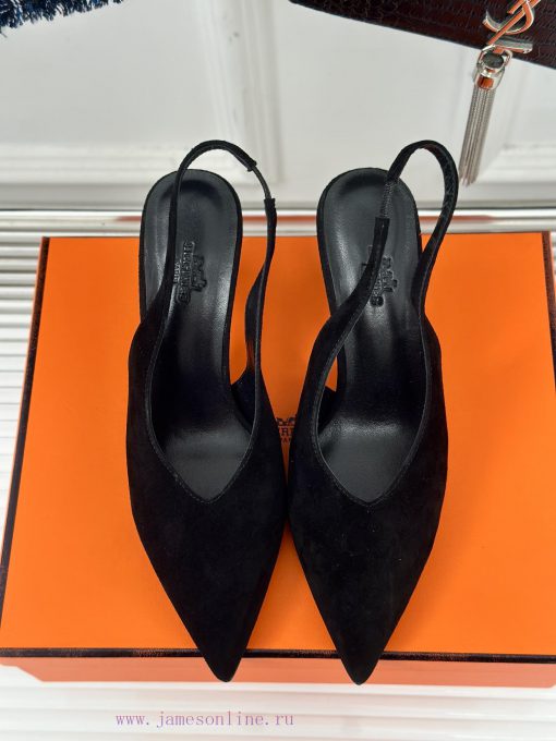 Herm è s/Herm è s Classic High Heel Pointed SandalsExtremely retro design with a strong exotcopvtpmv - Image 5