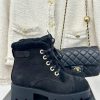 Chanel | Chanel 24K Autumn/Winter New ProductsColor blocked lace up snow boots Martin bootsTm2nuz9wz