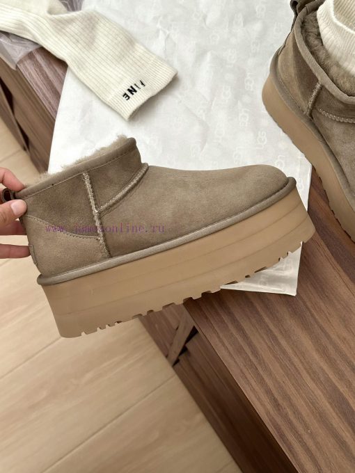 , sizes 35-41, Ugg thick sole 5cm mini snow bootsLongfeng Original Factory A-level Fur Integbiaz5d52 - Image 3