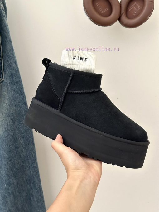 , sizes 35-41, Ugg thick sole 5cm mini snow bootsLongfeng Original Factory A-level Fur Integ815c0b90 - Image 3