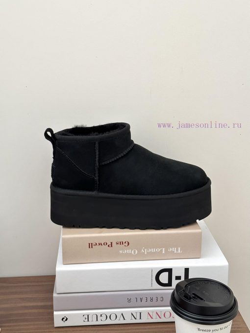 , sizes 35-41, Ugg thick sole 5cm mini snow bootsLongfeng Original Factory A-level Fur Integ815c0b90 - Image 5