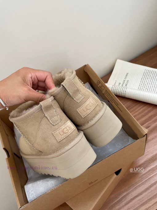 , sizes 35-41, Ugg thick sole 5cm mini snow bootsLongfeng Original Factory A-level Fur Integn6mkvezk - Image 7