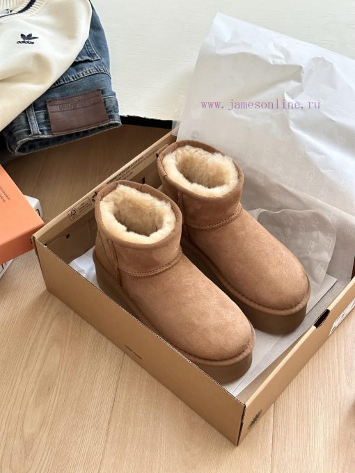 , size 35-40Ugg. Autumn and Winter Atmosphere 5cm Thick Bottom Low BarrelThe most popular th2gb1qquy