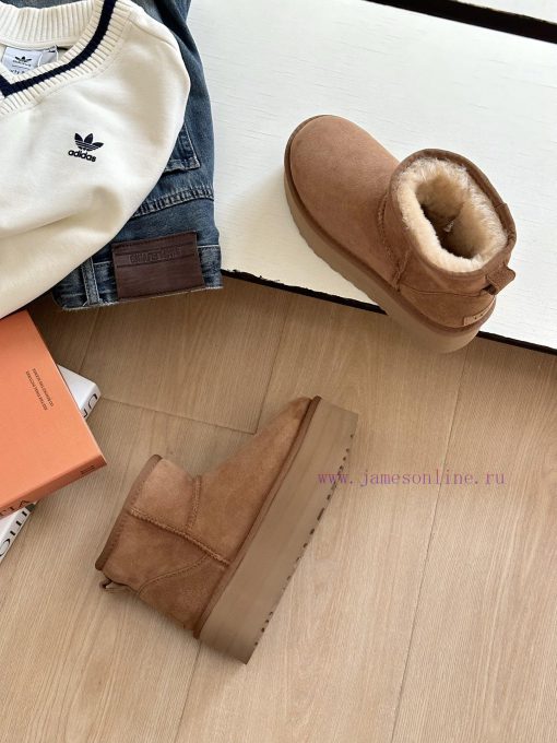 , size 35-40Ugg. Autumn and Winter Atmosphere 5cm Thick Bottom Low BarrelThe most popular th2gb1qquy - Image 5