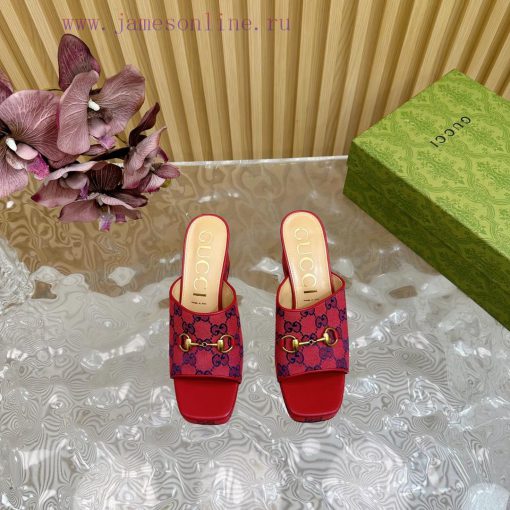 New 2024 Spring/Summer Collection GUCCI Gucci Water Platform Coarse Heel Horseclip Sandals Ljkh2a9zv - Image 5