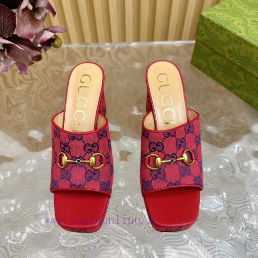 New 2024 Spring/Summer Collection GUCCI Gucci Water Platform Coarse Heel Horseclip Sandals Ljkh2a9zv - Image 6