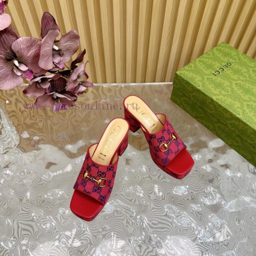 New 2024 Spring/Summer Collection GUCCI Gucci Water Platform Coarse Heel Horseclip Sandals Ljkh2a9zv - Image 7