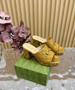 New 2024 Spring/Summer Collection GUCCI Gucci Water Platform Coarse Heel Horseclip Sandals Lk1q3mvtm