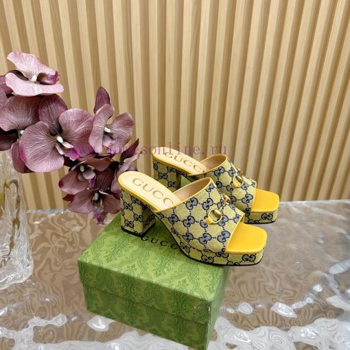 New 2024 Spring/Summer Collection GUCCI Gucci Water Platform Coarse Heel Horseclip Sandals Lm6wxfur8