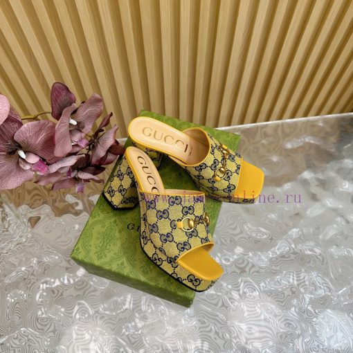 New 2024 Spring/Summer Collection GUCCI Gucci Water Platform Coarse Heel Horseclip Sandals Lm6wxfur8 - Image 3