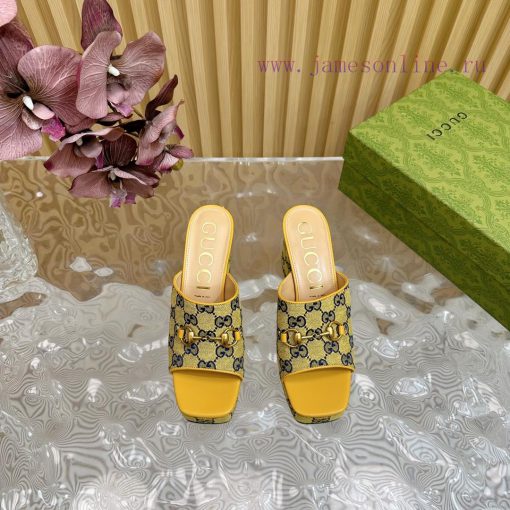 New 2024 Spring/Summer Collection GUCCI Gucci Water Platform Coarse Heel Horseclip Sandals Lm6wxfur8 - Image 5