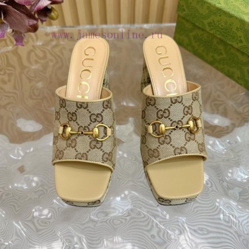 New 2024 Spring/Summer Collection GUCCI Gucci Water Platform Coarse Heel Horseclip Sandals Li4cy6xq9 - Image 6