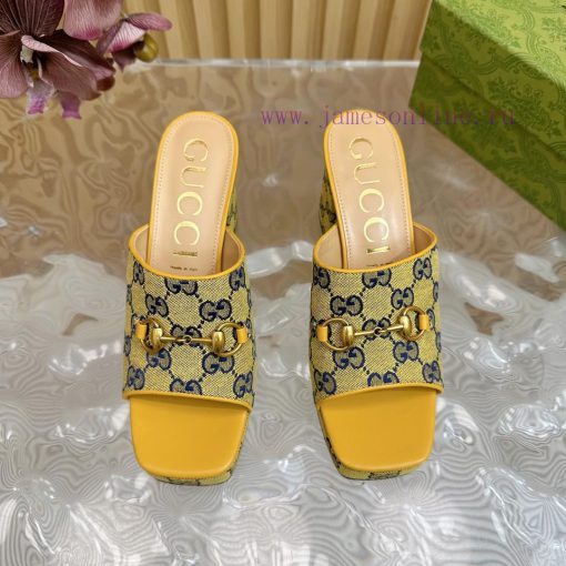 New 2024 Spring/Summer Collection GUCCI Gucci Water Platform Coarse Heel Horseclip Sandals Lm6wxfur8 - Image 6