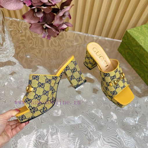New 2024 Spring/Summer Collection GUCCI Gucci Water Platform Coarse Heel Horseclip Sandals Lm6wxfur8 - Image 8