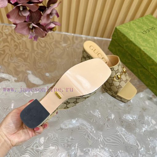 New 2024 Spring/Summer Collection GUCCI Gucci Water Platform Coarse Heel Horseclip Sandals Li4cy6xq9 - Image 10