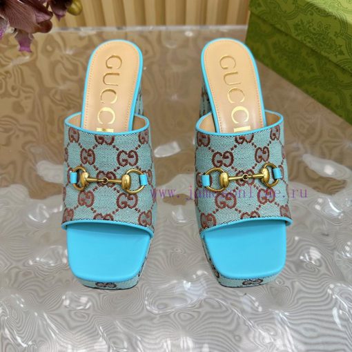 New 2024 Spring/Summer Collection GUCCI Gucci Water Platform Coarse Heel Horseclip Sandals Lwutfs5kc - Image 6