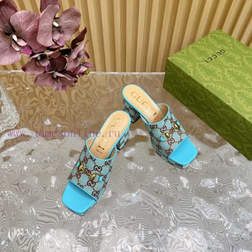 New 2024 Spring/Summer Collection GUCCI Gucci Water Platform Coarse Heel Horseclip Sandals Lwutfs5kc - Image 7