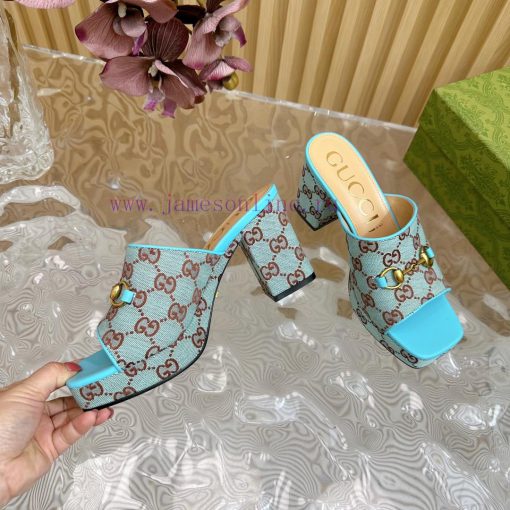 New 2024 Spring/Summer Collection GUCCI Gucci Water Platform Coarse Heel Horseclip Sandals Lwutfs5kc - Image 10