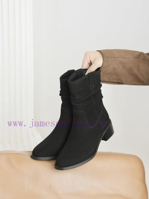 Short City Stroll Saves Little Thick Legs HUOGEN/Huo Hee Pile Boots are elves dancing gracefe9e0ykfa - Image 3