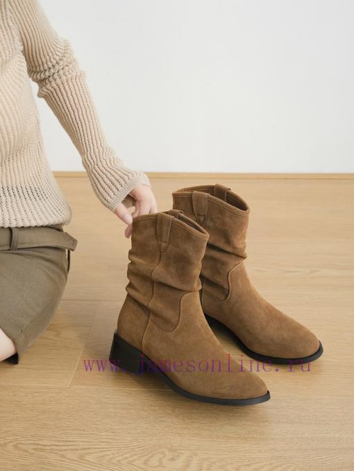 Short City Stroll Saves Little Thick Legs HUOGEN/Huo Hee Pile Boots are elves dancing gracefjgqavf6z - Image 2