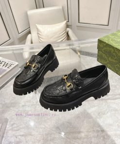 Popular P women's horseneck buckle with raised sole, Mokasin shoes, cowhide loafers, and loabtw9t0cb