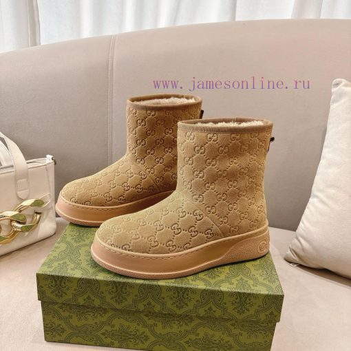 Popular P GG2024 new women's and ankle boots wool boots. This Cruise 2024 boot is both stablwo16h7ng - Image 2