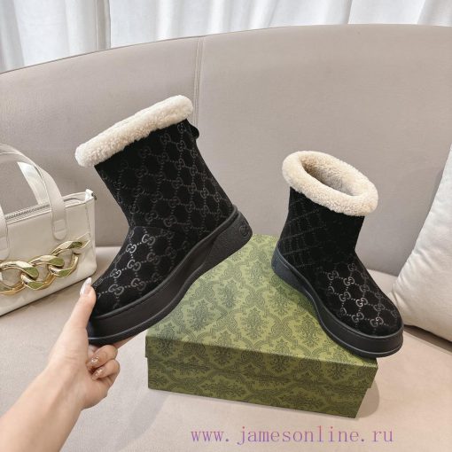 Popular P GG2024 new women's and ankle boots wool boots. This Cruise 2024 boot is both stablphbws8w2 - Image 4