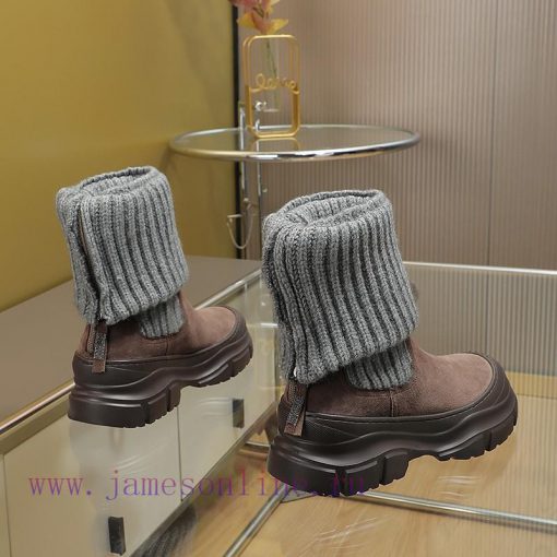 The Brunello Cucinelli boots, inspired by the classic Le Fu shoes, define the modern and elevwg9q56s