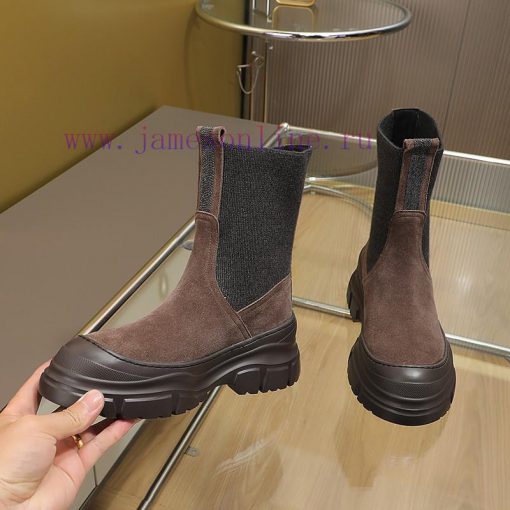 The Brunello Cucinelli boots, inspired by the classic Le Fu shoes, define the modern and ele497cxege - Image 6