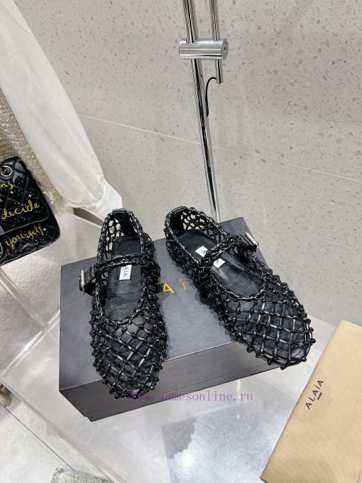 AlAIA | Classic retro mesh of AlAIAMary Jane ShoesCustomized imported mesh material for shoezjp8g3oj - Image 4