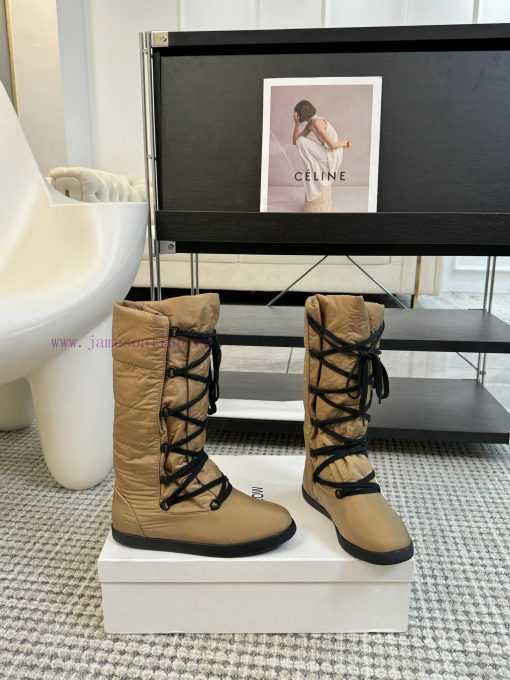 THE ROW24ss Autumn/Winter New Technology Cloth Ski Boots Snow Boots Strap Flat Casual Middle8ejf0nha - Image 3