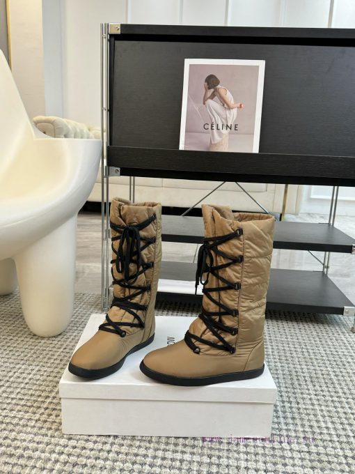 THE ROW24ss Autumn/Winter New Technology Cloth Ski Boots Snow Boots Strap Flat Casual Middle8ejf0nha - Image 4