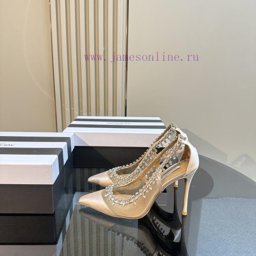 Aquazzura | Golden Pineapple New Product Crystal Diamond Single Shoes_______________________ut8d8opn