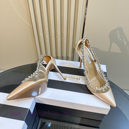 Aquazzura | Golden Pineapple New Product Crystal Diamond Single Shoes_______________________ut8d8opn - Image 5
