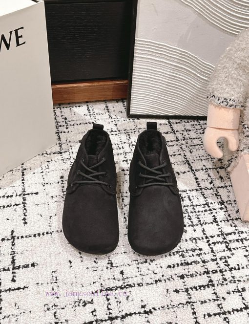 Top qualityLoewe ss24 new arrival～Luoyiwei autumn and winter new lace up wool snow bootsThe xnh44164 - Image 2