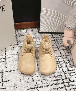 Top qualityLoewe ss24 new arrival～Luoyiwei autumn and winter new lace up wool snow bootsThe 9gc1n6cs