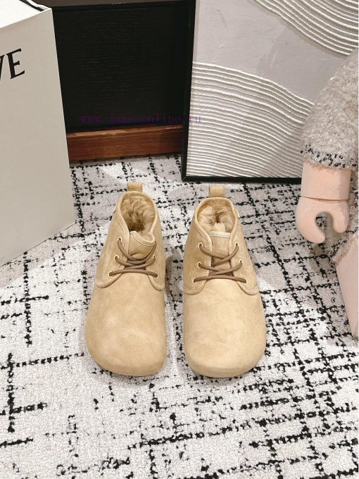 Top qualityLoewe ss24 new arrival～Luoyiwei autumn and winter new lace up wool snow bootsThe 9gc1n6cs