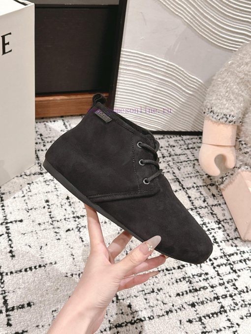 Top qualityLoewe ss24 new arrival～Luoyiwei autumn and winter new lace up wool snow bootsThe xnh44164 - Image 6