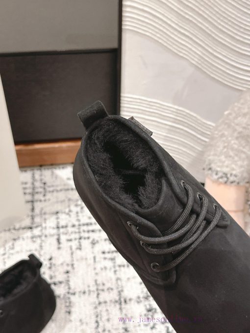 Top qualityLoewe ss24 new arrival～Luoyiwei autumn and winter new lace up wool snow bootsThe xnh44164 - Image 9