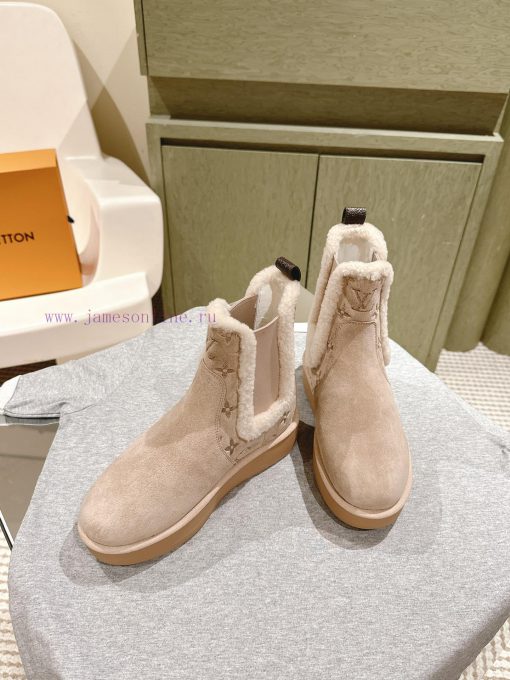 | ²⁰²4 𝐬𝐬  🤍🤎 Synchronize the latest deer skin printed short bootsLouis Vuitton LV exudes 9xkgigy8 - Image 4