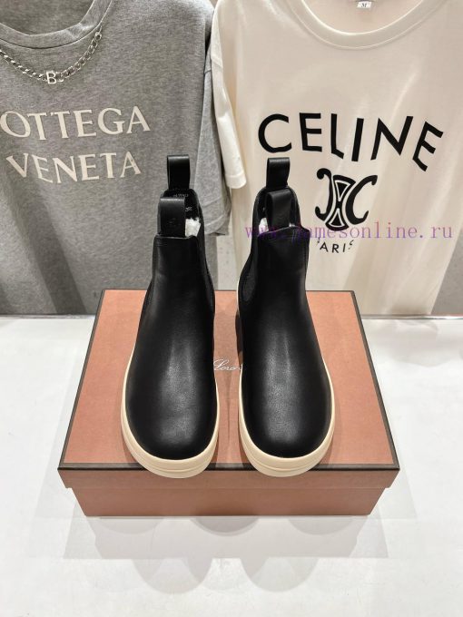 Loropiana LP Nuoyoupianya 24ss Autumn/Winter New Lakeside Leather Chelsea Short BootsThis shq0ligqlx
