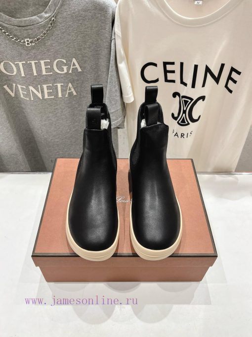 Loropiana LP Nuoyoupianya 24ss Autumn/Winter New Lakeside Leather Chelsea Short BootsThis shq0ligqlx - Image 2